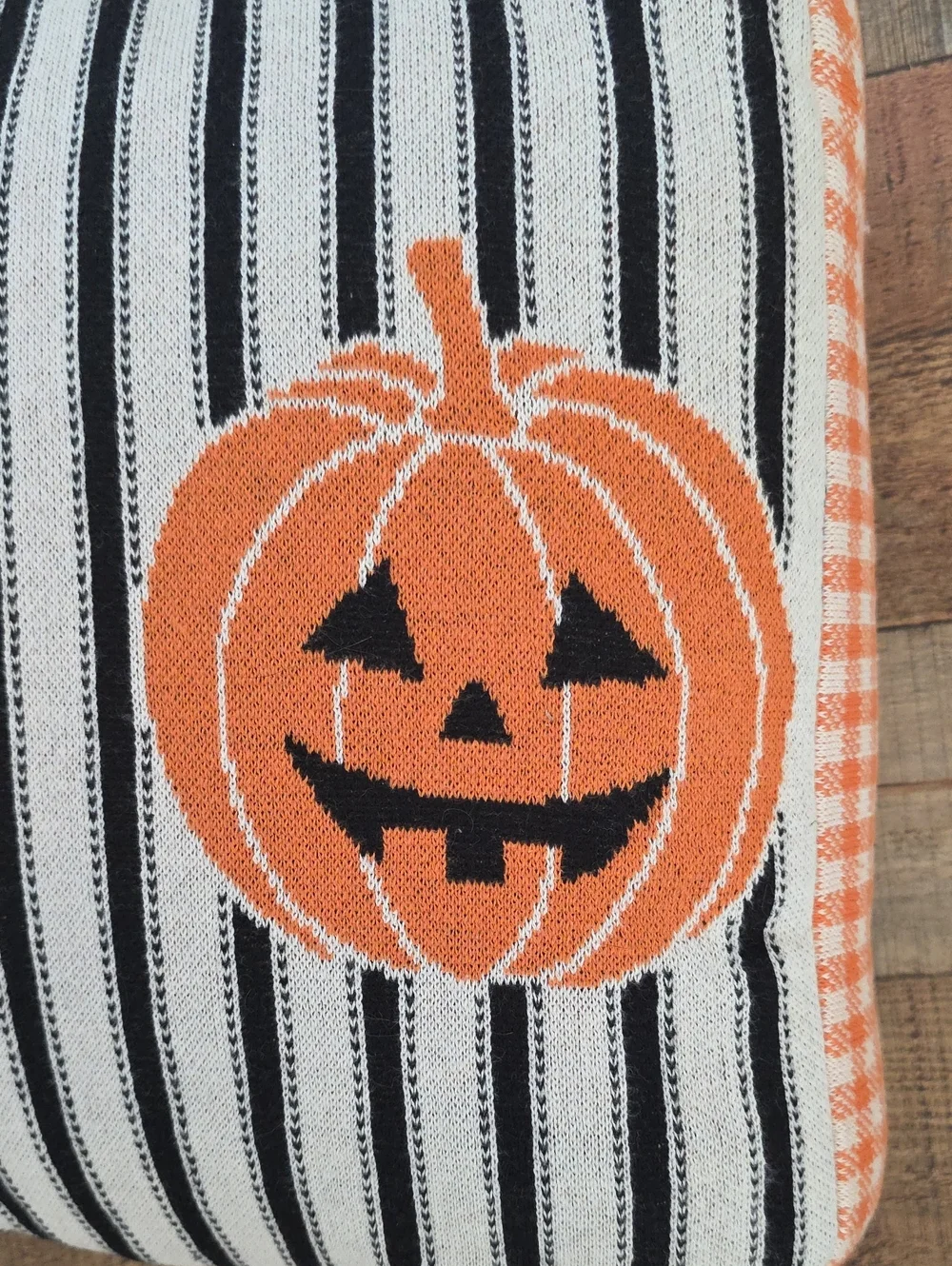 Pillow 14 X 20 IN Large 100% Cotton Halloween Jack-O-Lantern Stripes Pumpkins 🎃